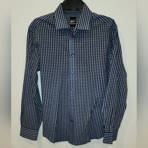 William Rast Slim Fit Blue Gingham Shirt